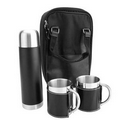 Custom Coffee Mug Set w/Carry Bag/Flask Travel Set